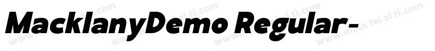 MacklanyDemo Regular字体转换
